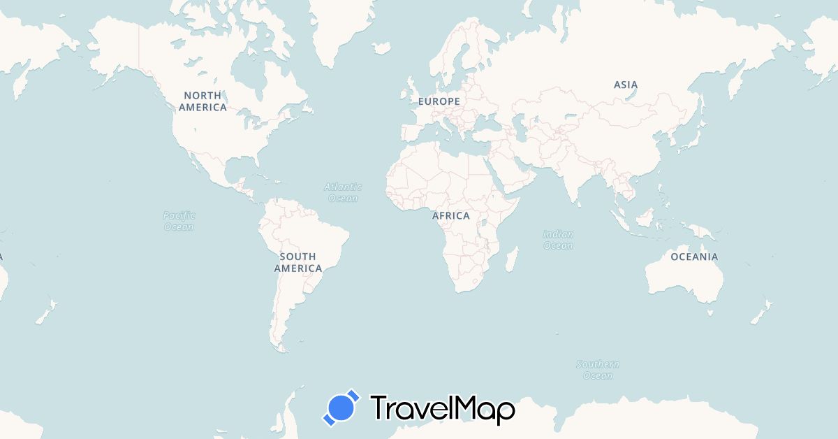 TravelMap itinerary: driving, boat in Australia, Barbados, Belgium, China, Colombia, Costa Rica, Cape Verde, Curaçao, Spain, Fiji, France, Grenada, Guatemala, Italy, Japan, South Korea, Mauritius, Mexico, Malaysia, Namibia, New Zealand, Panama, Philippines, Portugal, Seychelles, Singapore, Taiwan, United States, Vietnam, Samoa, South Africa (Africa, Asia, Europe, North America, Oceania, South America)